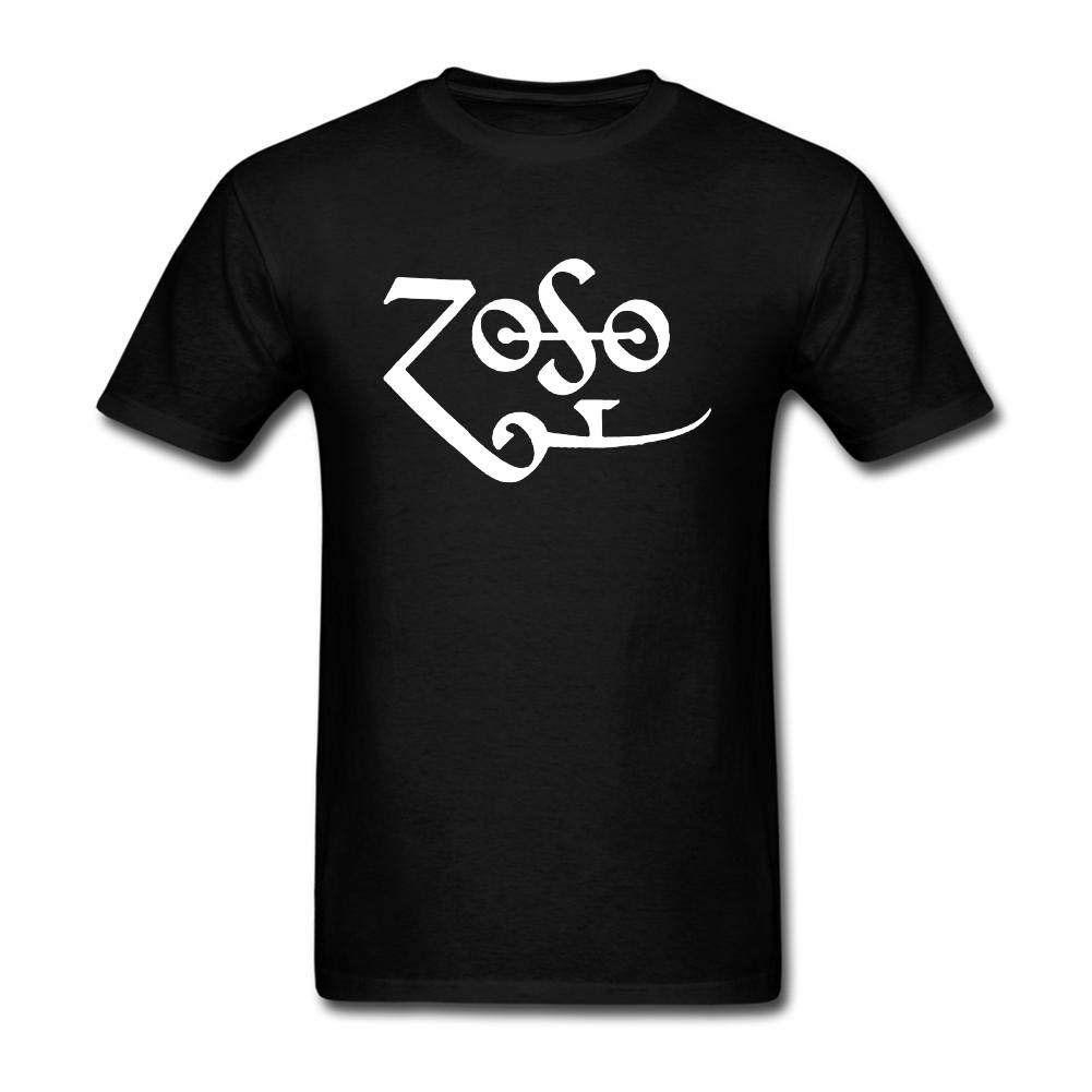 Zoso Logo - Large beach pants Mens LED Zeppelin Zoso Logo Crew Neck