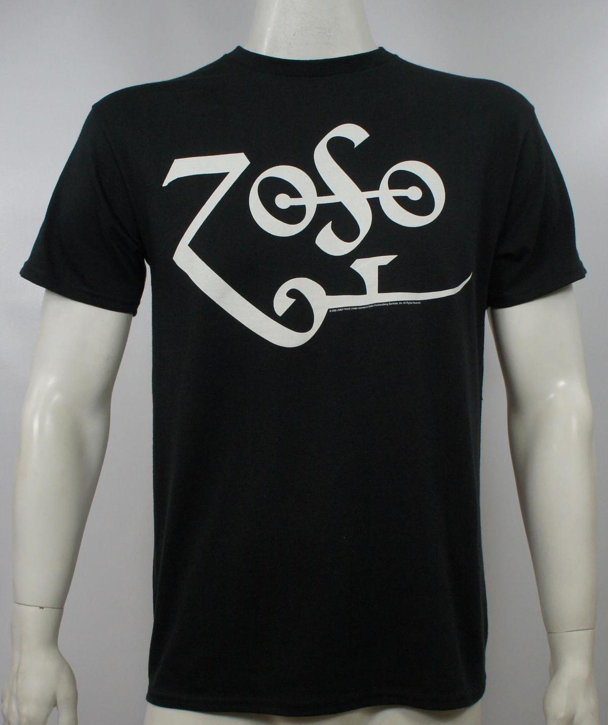 Zoso Logo - Authentic JIMMY PAGE White Zoso Logo Led Zeppelin T Shirt S M L XL 2XL NEW