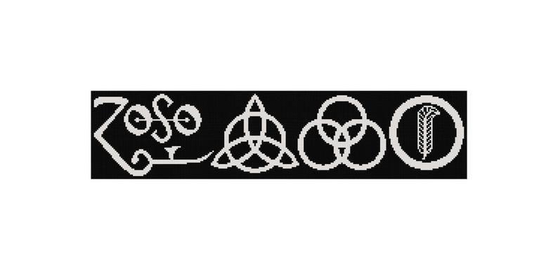 Zoso Logo - Cross Stitch Pattern, Led Zeppelin ZOSO, Music Cross Stitch Pattern,  Cowbell Cross Stitch, Instant Download PDF, Counted Cross Stitch Chart