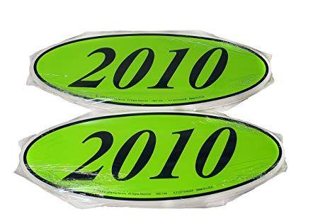 Chartreuse Logo - Oval Model Year Windshield Dealer 2 Dozen Stickers Chartreuse Green Black Window Sticker (C B 2010)