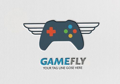 Joystick Logo - Game Fly, joystick and wings logo vector template for download ...
