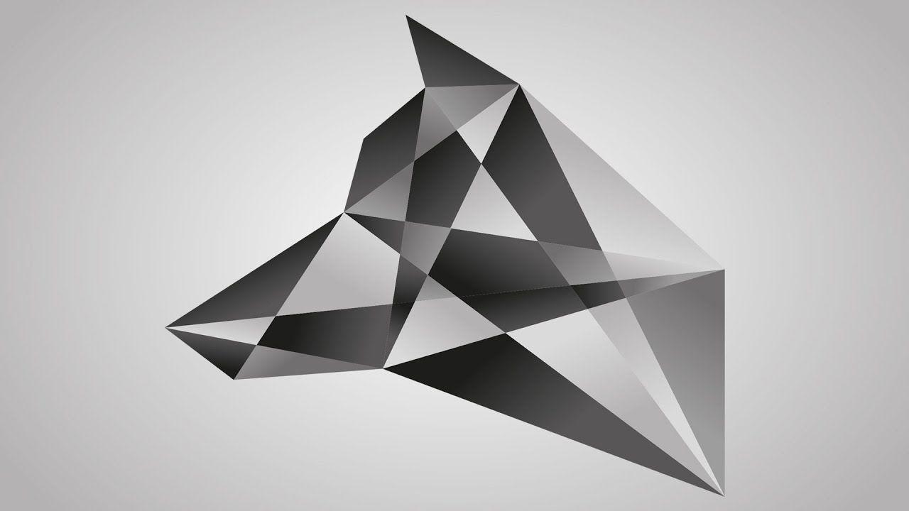 Black and White Triangle Logo - How To Create a Vector Polygon Logo Graphic in Adobe Illustrator ...