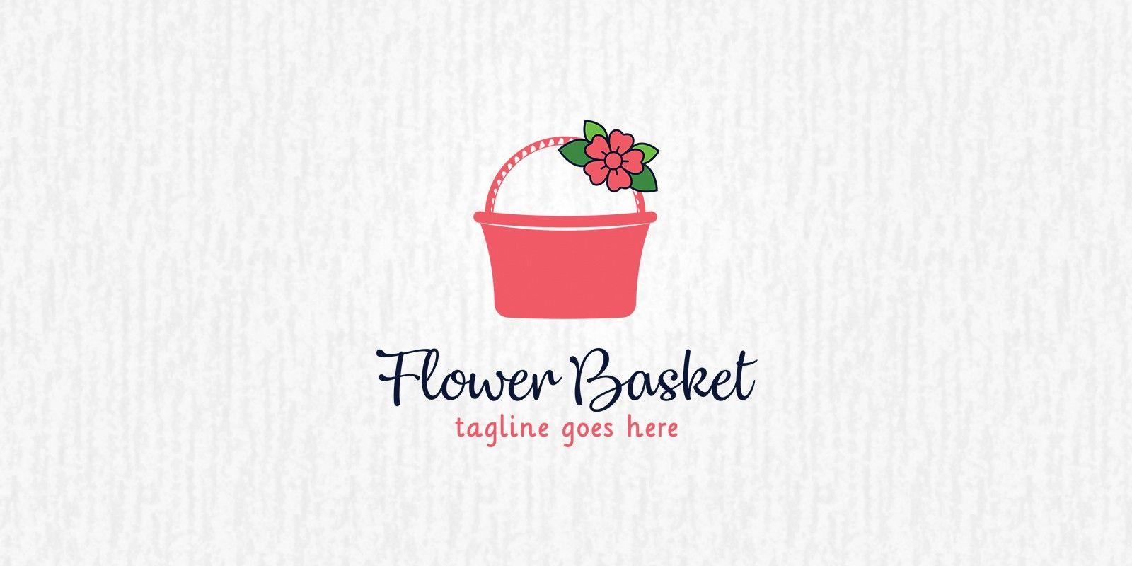 Basket Logo - Flower Basket - Logo Template