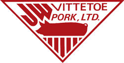 Red with White Triangles Inside Logo - Red and White JWV Pork Logo
