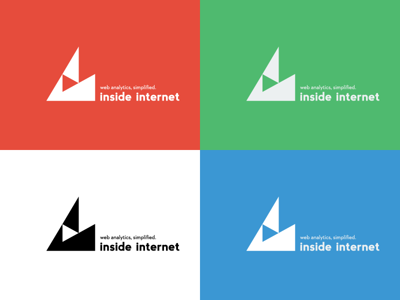 Red with White Triangles Inside Logo - Inside Internet Logo Color Test by Vincent Rijnbeek | Dribbble ...
