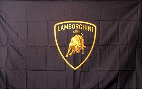 Lamborghini Logo - Amazon.com : Lamborghini Logo Dealer Banner Flag Sign : Office Products