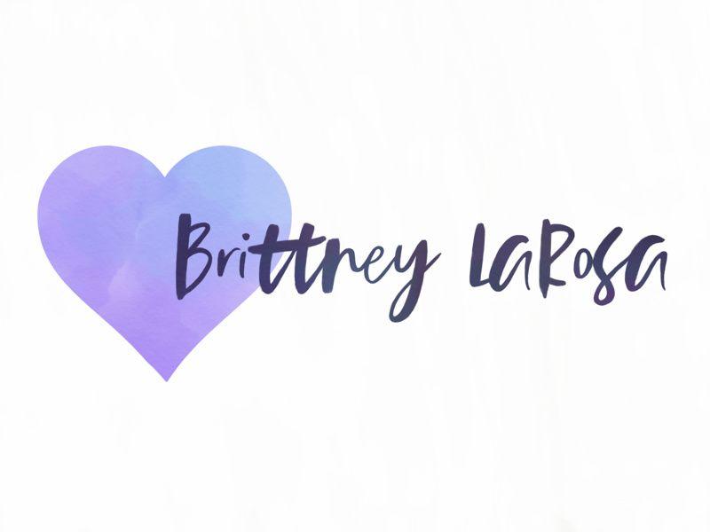 Brittney Logo - Brittney LaRosa Watercolor Logo by Emily Jackson on Dribbble