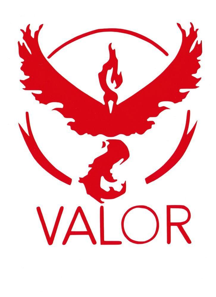 Valor Logo - Pokemon Go Team Valor Logo Red Vinyl Decal Sticker | T shirt ...