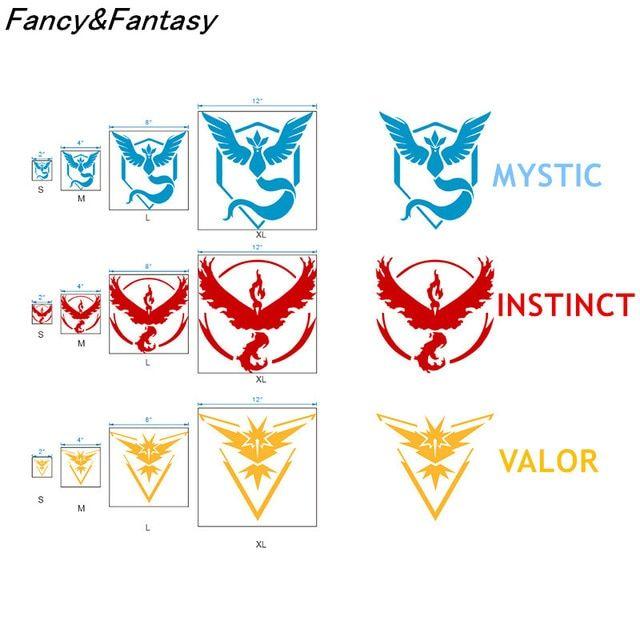 Valor Logo - US $0.68 |Fancy&Fantasy Pokemon Go Team Logo Wall sticker Team Instinct  Mystic Valor Window laptop phone tablet Removable Vinyl Decal-in Wall  Stickers ...