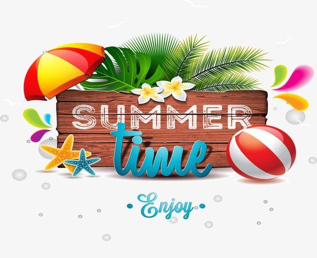 Summertime Logo - Vector Summertime, Vector, Starfish, Volleyball PNG and Vector with ...