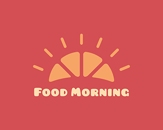 Breakfast Logo - Food Morning logo design: croissant, breakfast, sunrise | Design ...