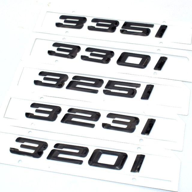 330I Logo - For BMW 3 series F30 F31 F34 E90 E46 Matt Black 320i 323i 325i 330i 335i  Rear Boot Trunk Emblem lettering Badges Logo-in Car Stickers from  Automobiles ...