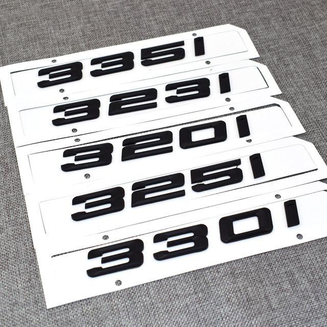 330I Logo - US $7.59 |ANZULWANG For BMW 3 series F30 F31 F34 E90 E46 Matt Black 320i  323i 325i 330i 335i Rear Boot Trunk Emblem lettering Badges Logo-in Car ...