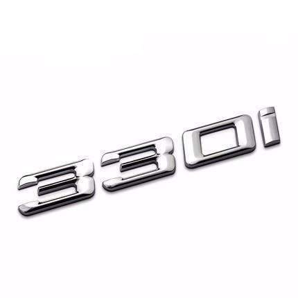 330I Logo - 330i Emblem for BMW 3 Series [Shiny Silver, ABS, Sticker]
