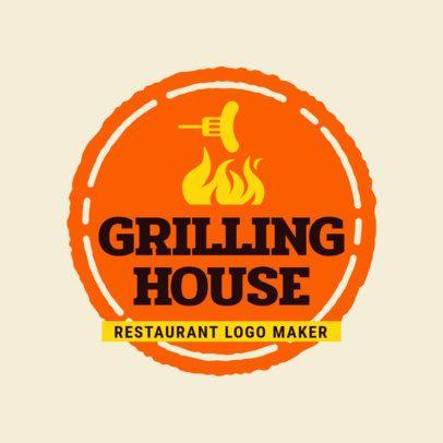 BBQ Logo - Grilling House Restaurant Logo Maker 1677b