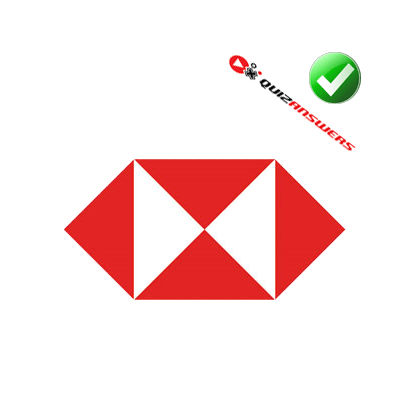 Red Box with White Triangle Logo - 4 Red Triangles Logo - Logo Vector Online 2019