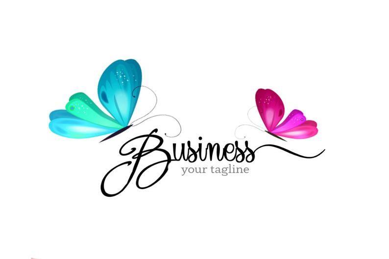 Flying Logo - Butterflies logo, Flying logo, Insect logo, Butterfly logo, Butterfly  design, Blue Butterfly, Pink Butterfly, Business logo, Nature Logo