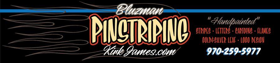 Pinstriping Logo - Bluzman Pinstriping by Kirk James