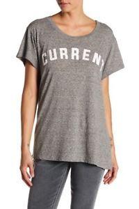 Current/Elliott Logo - Details about NEW 118$ CURRENT/ELLIOTT The X Crew Neck Tee Gray Logo *0-3