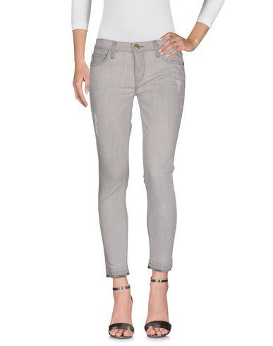 Current/Elliott Logo - 42634761QQ CURRENT/ELLIOTT Denim pants denim/ logo/ solid color ...