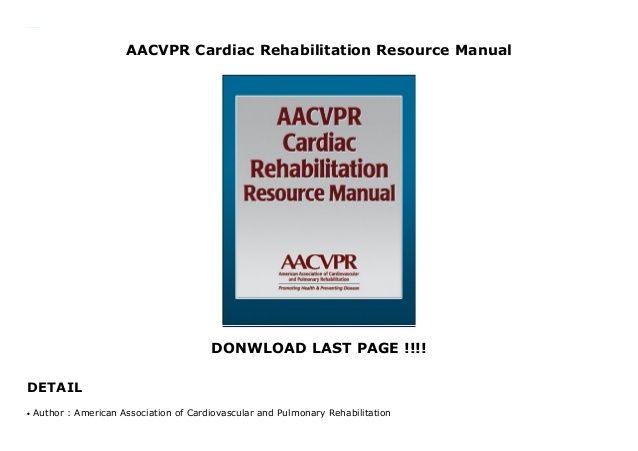 AACVPR Logo - AACVPR Cardiac Rehabilitation Resource Manual