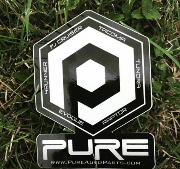 4Runner Logo - *PURE* branded sticker - Black & White Gloss (3x4in)  [PURE-AUTO-LOGO-STICKER] - $1.99 : Pure 4Runner, 5th Gen 4Runner Mods and  4Runner Accessories