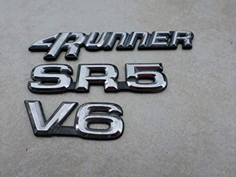 4Runner Logo - 95 TOYOTA 4RUNNER V6 REAR TRUNK LOGO EMBLEM ABS 7785 NAMEPLATE SET OF 3