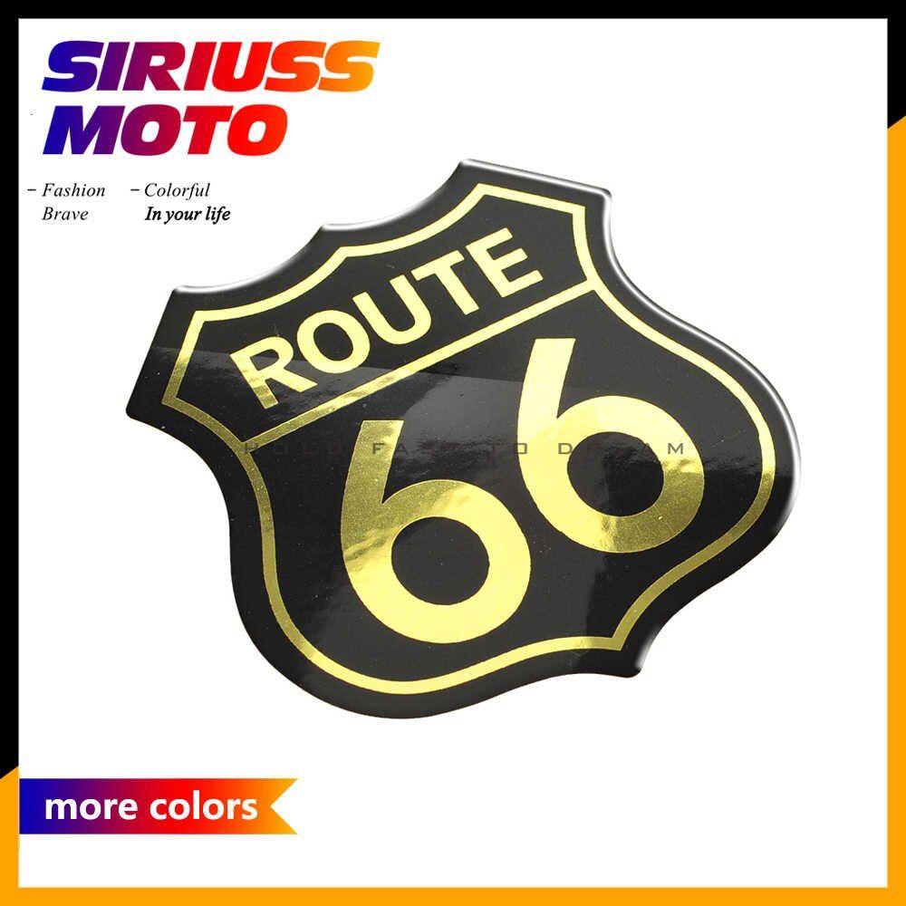 Fatboy Logo - 3D Motorcycle Tank Pad Decal Sticker Historic Route 66 Logo case for harley  Touring Dyna Fatboy Softail 48 XL883 XL1200