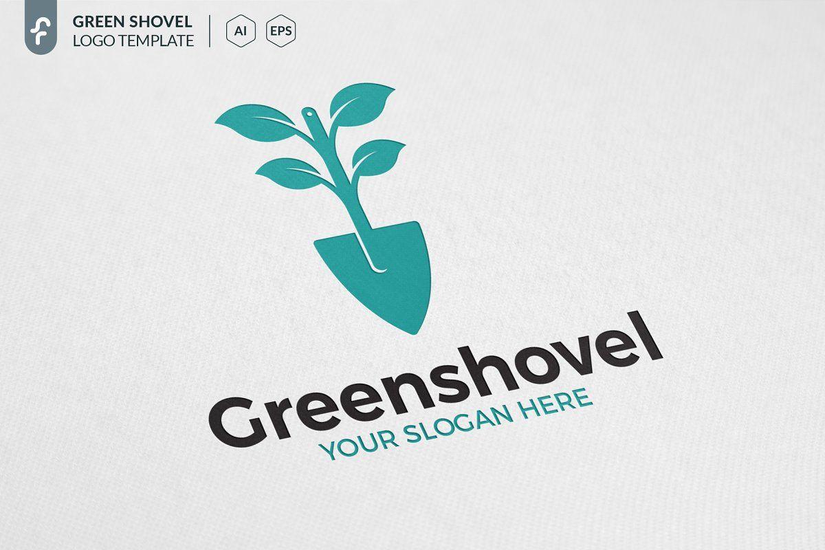 Shovel Logo - Green Shovel Logo Logo Templates Creative Market