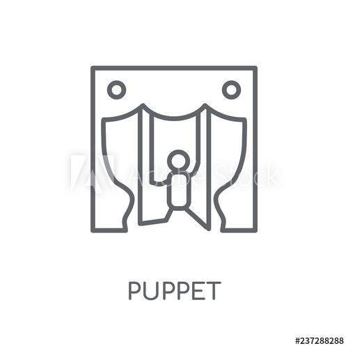 Puppet Logo - Puppet linear icon. Modern outline Puppet logo concept on white