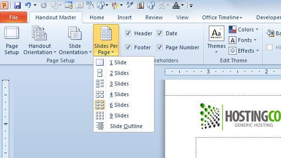 Handouts Logo - Creating a PowerPoint Handouts Template with a Company Logo