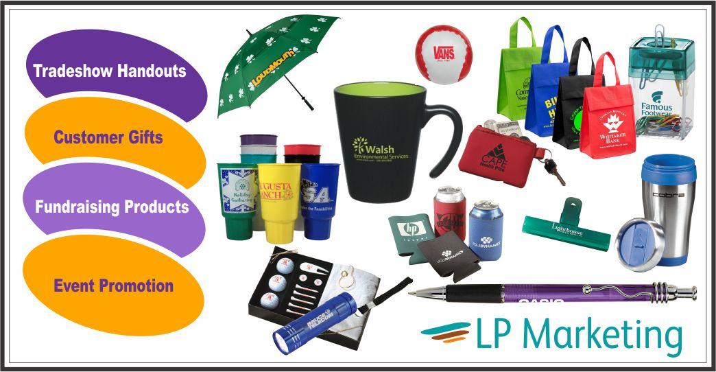 Handouts Logo - Promotional Products from LP Marketing or Mascot Imprinted