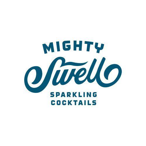 Swell Logo - Mighty Swell Sparkling Cocktails logo and branding