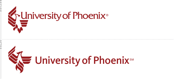 UOPX Logo - Brand New: Forward Looking Phoenix