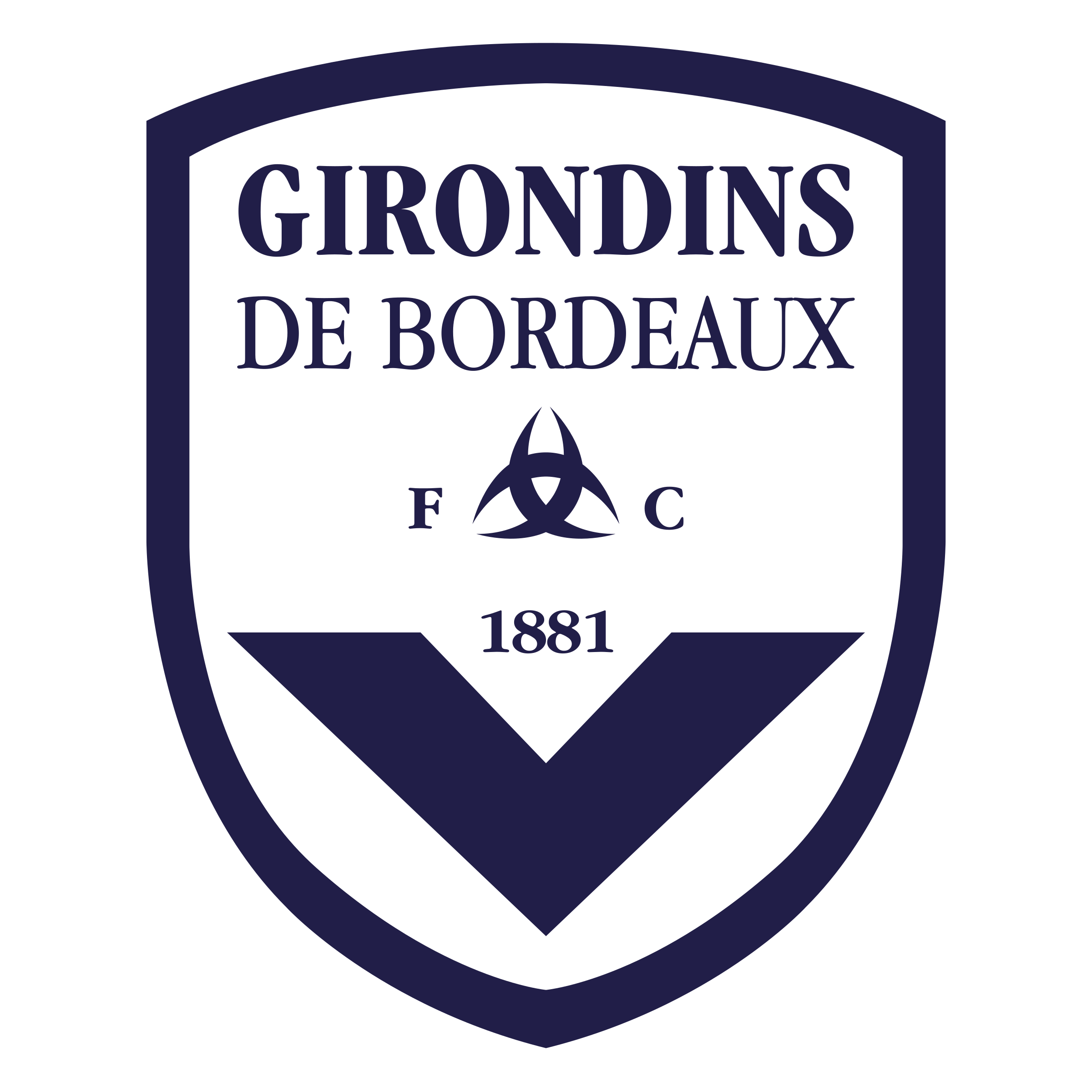 Bordeau Logo - FC Girondins de Bordeaux Logo PNG Transparent & SVG Vector