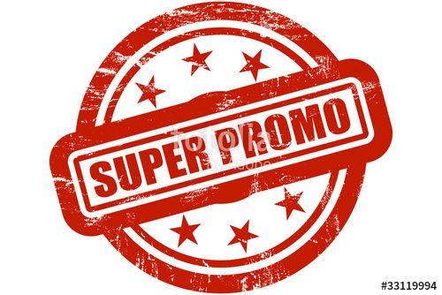 Promo Logo - Sternen Stempel Rot SUPER PROMO And Royalty Free Image