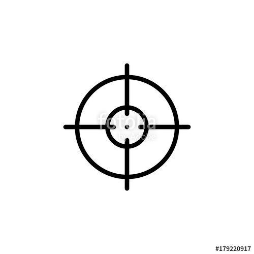 Crosshair Logo - Premium crosshair icon or logo in line style