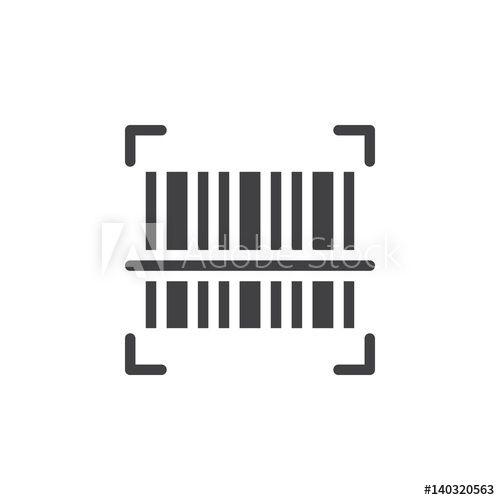 Sanner Logo - Barcode scanner icon vector, filled flat sign, solid pictogram ...
