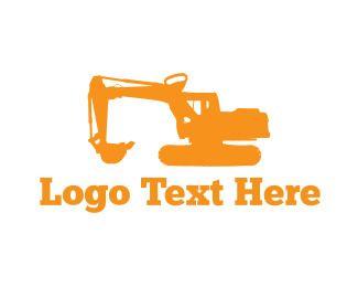 Machine Logo - Excavator Machine Logo