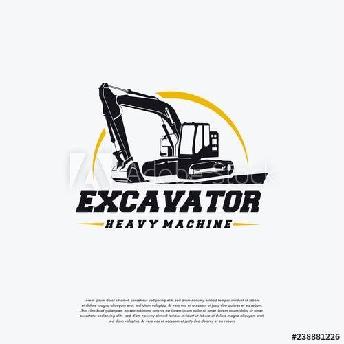 Machine Logo - Excavator Heavy Machine logo designs template, Great Excavator logo ...