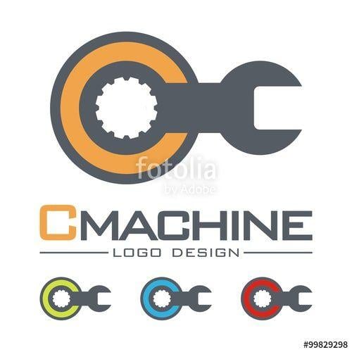 Machine Logo - Machine Logo, Gear And Wrench, Letter C Design Logo Vector