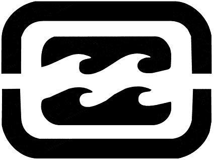 Billibong Logo - Billabong Surfing Board Vinyl White Sticker 6''width By 4'' Height