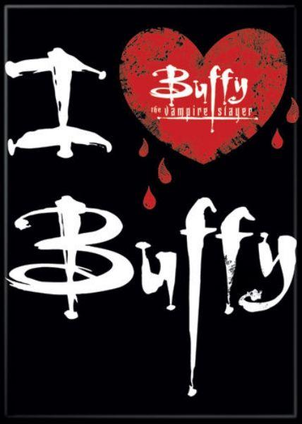 Buffy Logo - Buffy The Vampire Slayer I Heart Buffy Logo Refrigerator Magnet NEW UNUSED