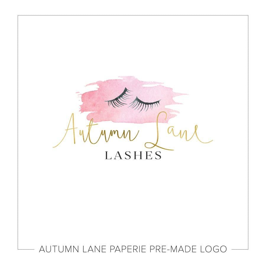 Eyelash Logo - Watercolor & Eyelash Logo