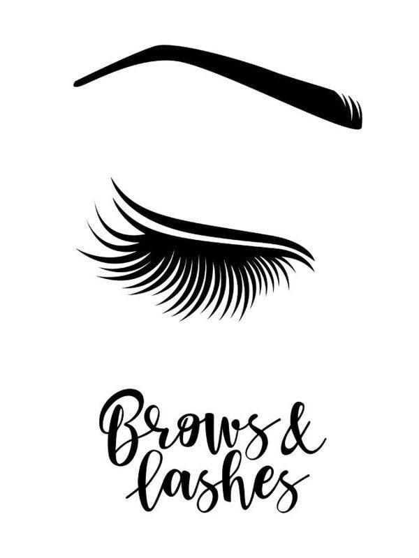 Eyelash Logo - Brows And Lashes Logo Art Print