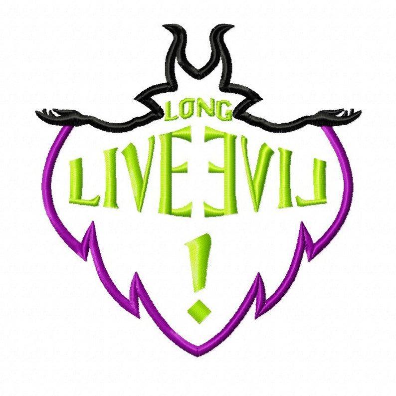 Descendants Logo - Descendants Long Live Evil! Logo Embroidery Machine Applique - Instant  Download - Monkey Doodle Digitizing