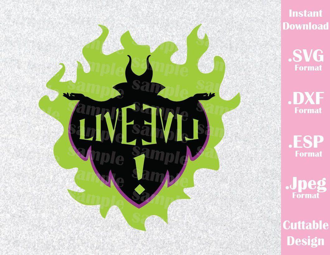 Descendants Logo - Disney Inspired Descendants Live Evil Logo Cutting File in SVG, ESP, DXF  and JPEG Format