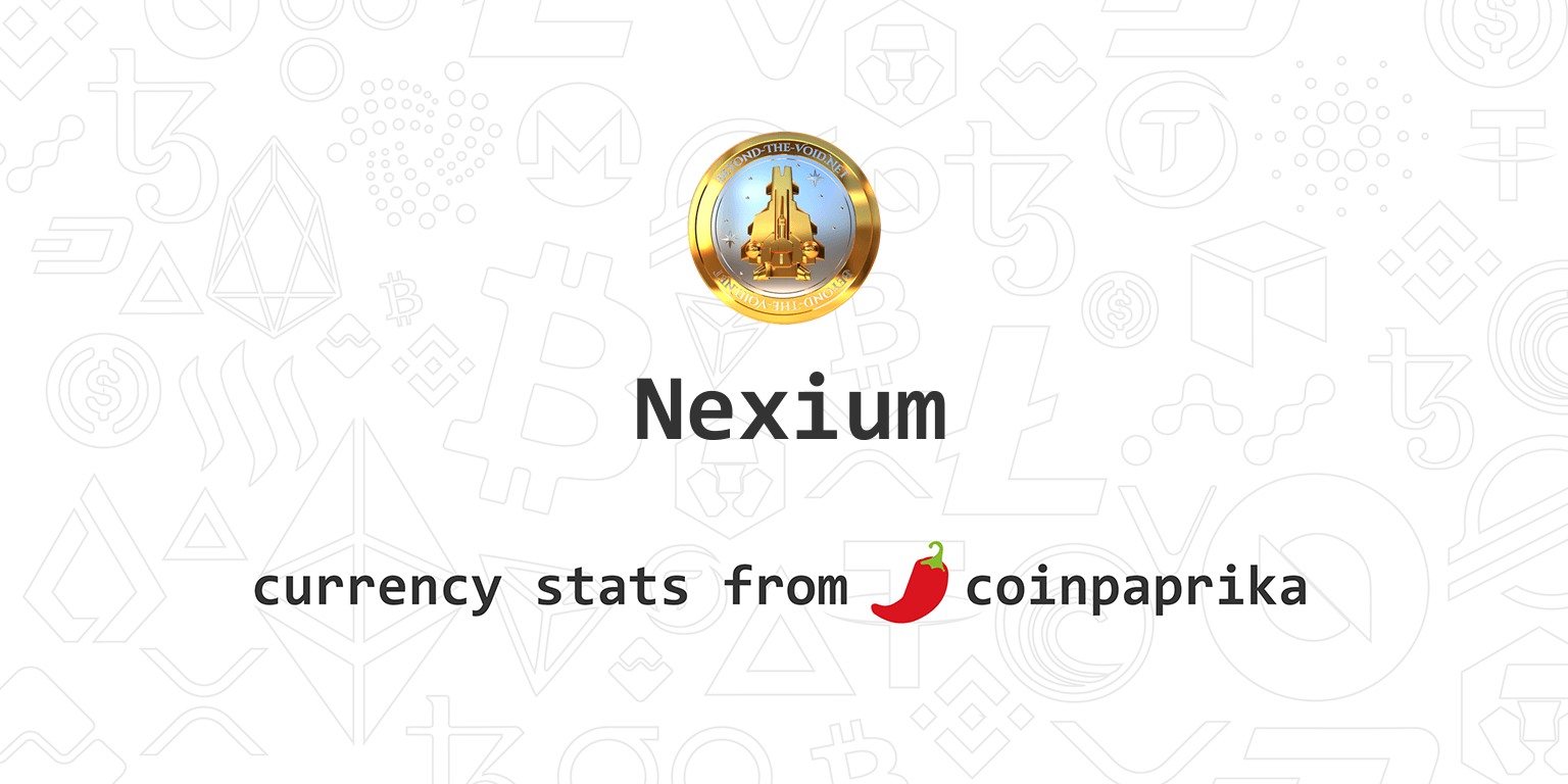 Nexium Logo - Nexium (NXC) Price, Charts, Market Cap, Markets, Exchanges, NXC to USD  Calculator | $0.000744