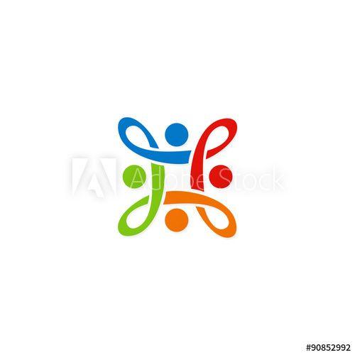 Diversity Logo - people connection colorful diversity logo - Buy this stock vector ...