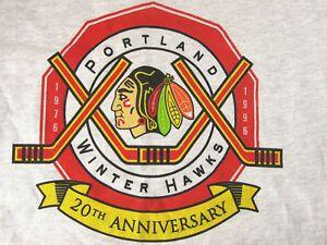Winterhawks Logo - Details about NOS 1996 Portland Winterhawks Mens Sz M T shirt 20th  ANNIVERSARY Vintage Jerzeez
